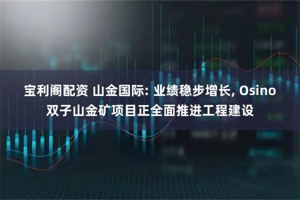 宝利阁配资 山金国际: 业绩稳步增长, Osino双子山金矿项目正全面推进工程建设