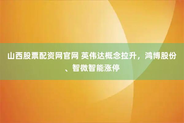 山西股票配资网官网 英伟达概念拉升，鸿博股份、智微智能涨停