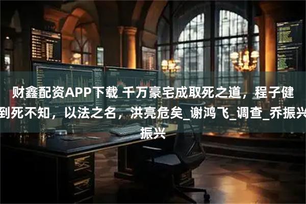 财鑫配资APP下载 千万豪宅成取死之道，程子健到死不知，以法之名，洪亮危矣_谢鸿飞_调查_乔振兴