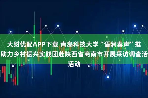 大财优配APP下载 青岛科技大学“语润秦声”推普助力乡村振兴实践团赴陕西省商南市开展采访调查活动